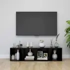 NNEVL TV Cabinets 4 pcs Black 37x35x37 cm Chipboard