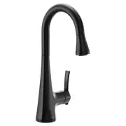 Moen S6235BL Matte Black Sinema One-Handle High Arc Pulldown Bar Faucet