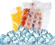 Bettli Disposable ice Cube Bag, Keep Food Fresh Outdoors, Convenient and Healthy, Easy Release, No Spill Ice Cube, Stackable, Compact, Odor Free Ice Cube-100 Pieces