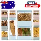 10Pcs Flip Lock Food Storage Containers Set Kitchen Airtight Dry Food Pantry Box