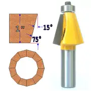 1 PC 1/2" Shank 1" Cutting Depth 15° Chamfer Router Bit sct-888