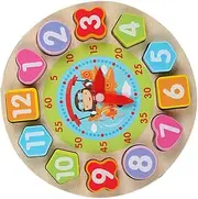 CIYODO 1 Set Funny Matching Clock Blocks for Educational Cognition Game for Years Safe Early Learning for Boys and Promotes Fine Motor Skills and Cognitive Development