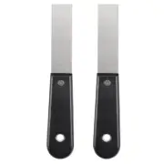 2 x Putty Scraper 1" Spatula Drywall Repair Spreader Steel Blade Black Handle