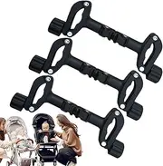 mivceklw Stroller Connectors, Adjustable Double Stroller Linker, Easy Installation, Detachable Pram Adapter, Strong and Secure Attachment Ideal for Travel and Walking, 1*