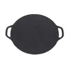 Round Griddle Korean Grill Pan 11.4 Inch Nonstick Coating For Cassette Stove