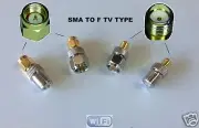 1x SMA Male/Female To F TV Male / Female Jack Plug COAX RF Connector Adapter USA