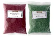 Bottle Seal Wax Beads, Wax Bead Color Set- Christmas (1lb Red, 1lb Green)