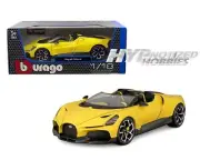 BBURAGO 1:18 BUGATTI MISTRAL –DIE-CAST YELLOW