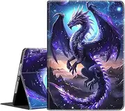Case for iPad 9th/8th/7th Generation 2021/2020/2019 iPad 10.2 Inch Also Fit iPad Air 3th Gen 2019/iPad Pro 10.5 inch，Standing Cover with Auto Sleep/Wake,Purple Anime Dragon