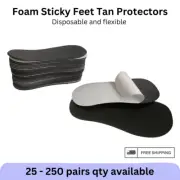 Vanity UK - Sticky Feet - Black Foam qty 25-250 Pairs Spray Tanning Protectors