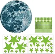 AIMALL 435pcs Glow in The Dark Luminous Stars, Moon & Planet Wall Stickers for Kids Bedroom Ceiling, DIY Space Wall Decals, Waterproof Vinyl