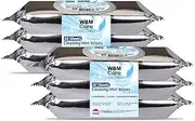 WBM Care Flushable Wipes, Convenient & Hygienic for all Skin Types, Unscented and Perfect for On-the-Go Use, Wet Wipes, 50 Sheets (pack of 6)