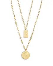 Ettika Medallions of Mine Layered Coin Necklace Set, 12-16