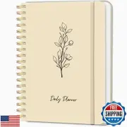 Undated Daily Planner With Hourly Schedule, To Do List Spiral Notebook, Easil
