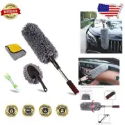 Deluxe Extendable Car Duster Set - Scratch-Free Microfiber for Inside & Out
