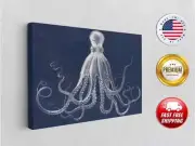 Octopus Blue Wild Animals Canvas Print Wall Canvas Print Home Decoration