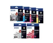 12 Pack Epson 312XL 314XL Original High Yield Inkjet Cartridge Combo [2BK,2C,2M,2Y,2GY,2R]