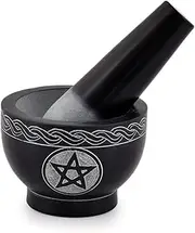 Kaizen Casa Mortar and Pestle Set Unique - Pestle and Mortar Bowl Solid Stone Grinder for Herbs Spice Guacamole Garlic Ginger Root