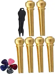 SWOOMEY 1 set Guitar Bridge Pin with Puller and Picks String Pins and Picks for Acoustic Guitar Durable and Essential Accessories for Musicians