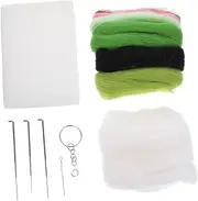 DOITOOL DIY Craft Kit 1 Set Panda Wool Felt DIY Material Package Needle Felting for Boys and Girls and Adults