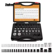 44pcs Nut and Bolt Thread Checker Inch & Metric Sizes Portable Bolt