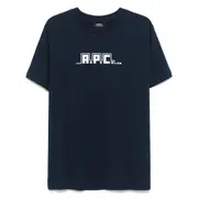 [A.p.c.] A. p.c. Snake-print T-shirt M BLUE