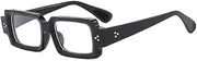 Long Keeper Blue Filter Glasses Men Women Retro Rectangle Glasses Frame Women Computer Glasses Anti Blue Light Glasses, Light black transparent