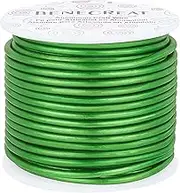 BENECREAT 9 Gauge Matte Aluminum Wire 55 Feet Tarnish Resistant Jewelry Craft Wire for Gardening Sculpting Model Skeleton Making, Green