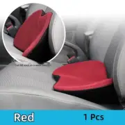 Red Mini Car Seat Cushion - Memory Foam Height-Boost Cushion with Removable Mesh