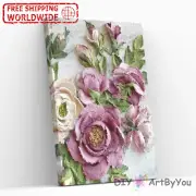 Paint By Numbers Kit Flower Abstract Painting DIY Canvas Art Framed Kids Home