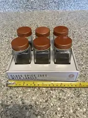 Glass Spice Jars (No Labels) 120ml Each Quantity of 6
