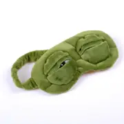 Soft Plush Sleeping Mask Travel Eyes Sad Frog Padded Rest with Relaxing 3D