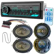 Bluetooth AM/FM Radio Car Stereo & Speakers for 1992-1996 For F150 Pickup
