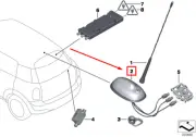 MINI COUNTRYMAN R60 Roof Antenna 65209803846 9803846 NEW GENUINE