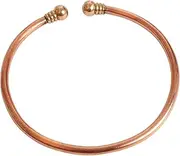 [Sunsoul] by Touchstone Indian Handcrafted Annealed Immunity Booster Arthritis Controller Health Benefactor Designer Jewelry Pure Copper High Gauge Anklet in Natural Tone for Women.