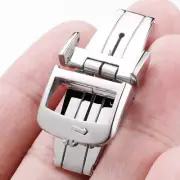 18mm Silver Deployment Butterfly Clasp Buckle Fits Jaeger LeCoultre Watch Straps