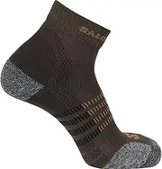 [Salomon] Unisex Elevation Quarter-Brown-Black-Orange Socks