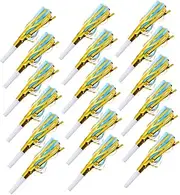 OFFIGAM 18 Pcs Fringed Noise Maker Whistles Colorful Blowouts for Birthday and Holiday Parties Safe Cheering Props for Festivals and Celebrations