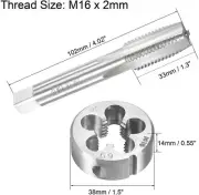 M16×2 HSS Metric Tap And Die Set,Thread Tap + Round Die Right Hand HSS Taper