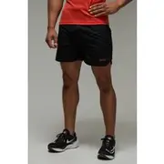 Mens Black Man Active Ripstop 5inch Short Neon Logo