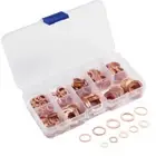 Assorted Set of 200 Copper Crush Washers for Car Oil Drain Bolts Gasket Seals