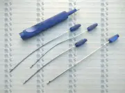 Liposuction Fat Removal Luer lock Single Hole Cannula & Handle Set of 5 Plastic