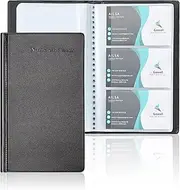 GOWALL 240 Cards Capacity Organizer, Portable Business Card Holders for Men & Women, Business Card Binder, Professional Business Cards Book, Name Card Holder, Black