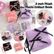 Sweet Cross Ribbon Binder Photo Ablum Cards Plush 3inch Bow Photo Collect Book