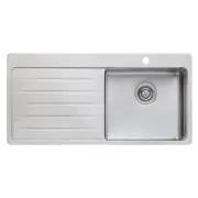 OLIVERI Sonetto Single Right Hand Bowl Topmount Sink With Drainer SN1022