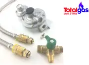 LPG DUAL MANUAL GAS REGULATOR KIT- DOUBLE BOTTLE - REG Caravan Home Use 2 stage