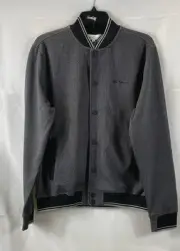 Ben Sherman Men Gray Herringbone Jacket Size M
