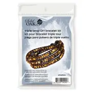 Solid Oak Golden Tiger Beaded Wrap Bracelet Beading Kit