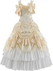 [Saniplaycos] Sleeveless Victorian Dress Gothic Vampire Costume Lolita Dress Southern Belle Tea Party Ball Gown for Women
