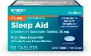 Amazon Basic Care Nighttime Sleep Aid Tablets for Adults, Doxylamine Succinate 2